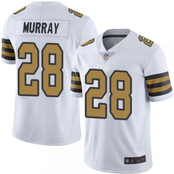 Youth Nike Saints #28 Latavius Murray White Youth Stitched NFL Limited Rush Jersey