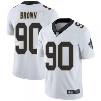 Youth Nike Saints #90 Malcom Brown White Youth Stitched NFL Vapor Untouchable Limited Jersey