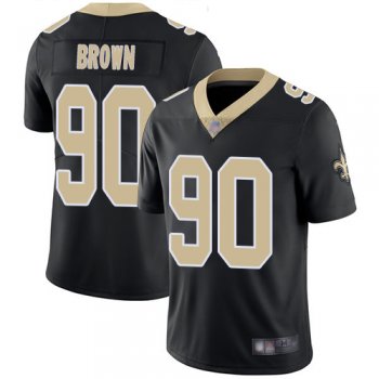 Youth Nike Saints #90 Malcom Brown Black Team Color Youth Stitched NFL Vapor Untouchable Limited Jersey