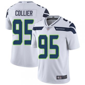 Youth Seahawks #95 L.J. Collier White Youth Stitched Football Vapor Untouchable Limited Jersey