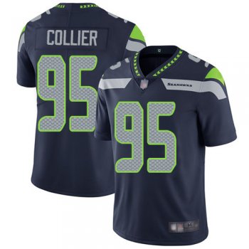 Youth Seahawks #95 L.J. Collier Steel Blue Team Color Youth Stitched Football Vapor Untouchable Limited Jersey