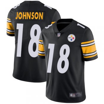 Youth Steelers #18 Diontae Johnson Black Team Color Youth Stitched Football Vapor Untouchable Limited Jersey