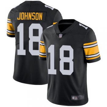 Youth Steelers #18 Diontae Johnson Black Alternate Youth Stitched Football Vapor Untouchable Limited Jersey