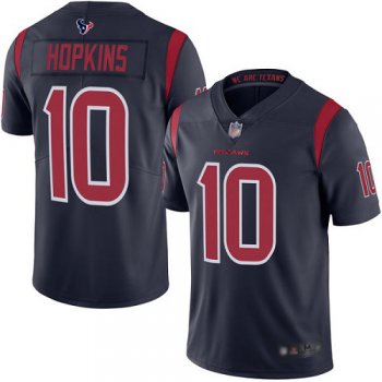 Youth Texans #10 DeAndre Hopkins Navy Blue Youth Stitched Football Limited Rush Jersey