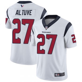 Youth Texans #27 Jose Altuve White Youth Stitched Football Vapor Untouchable Limited Jersey