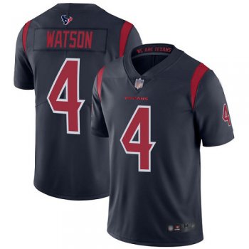 Youth Texans #4 Deshaun Watson Navy Blue Youth Stitched Football Limited Rush Jersey