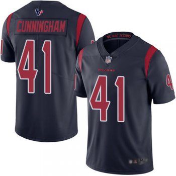 Youth Texans #41 Zach Cunningham Navy Blue Youth Stitched Football Limited Rush Jersey