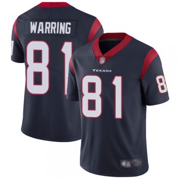 Youth Texans #81 Kahale Warring Navy Blue Team Color Youth Stitched Football Vapor Untouchable Limited Jersey