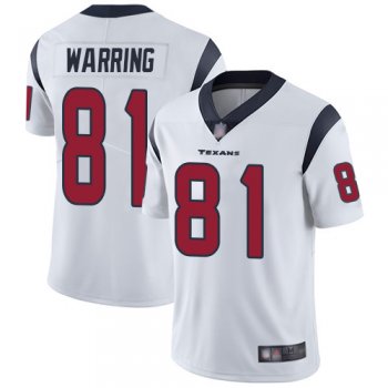 Youth Texans #81 Kahale Warring White Youth Stitched Football Vapor Untouchable Limited Jersey