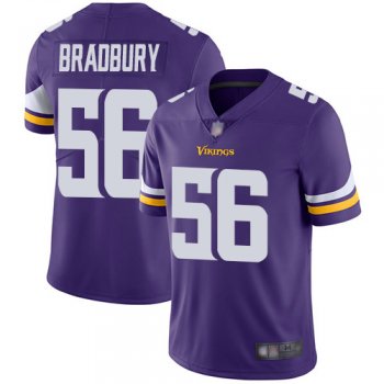 Youth Vikings #56 Garrett Bradbury Purple Team Color Youth Stitched Football Vapor Untouchable Limited Jersey