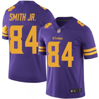 Youth Vikings #84 Irv Smith Jr. Purple Youth Stitched Football Limited Rush Jersey