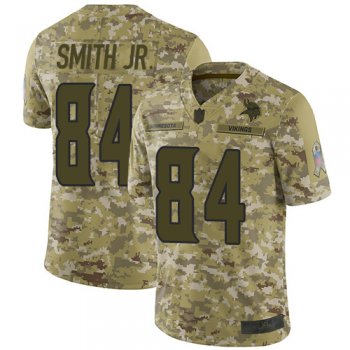 Youth Vikings #84 Irv Smith Jr. Camo Youth Stitched Football Limited 2018 Salute to Service Jersey