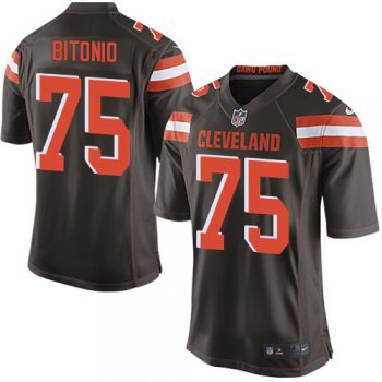 Nike Cleveland Browns #75 Joel Bitonio Brown Team Color Men's Stitched NFL Vapor Untouchable Limited Jersey