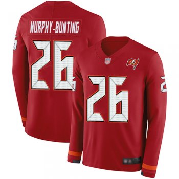 Buccaneers #26 Sean Murphy-Bunting Red Team Color Men's Stitched Football Limited Therma Long Sleeve Jersey