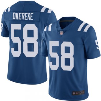 Colts #58 Bobby Okereke Royal Blue Team Color Men's Stitched Football Vapor Untouchable Limited Jersey