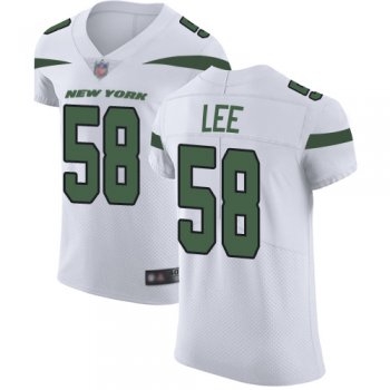 Nike Jets #58 Darron Lee White Men's Stitched NFL Vapor Untouchable Elite Jersey