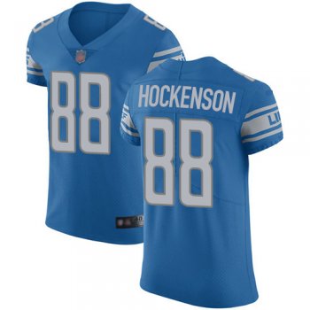 Lions #88 T.J. Hockenson Blue Team Color Men's Stitched Football Vapor Untouchable Elite Jersey