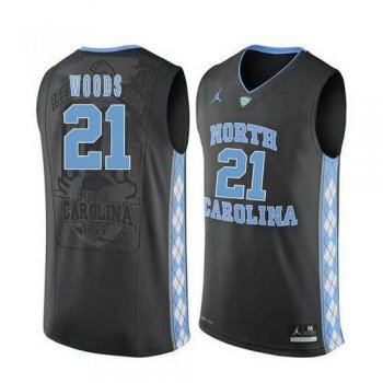 North Carolina Tar Heels #21 Seventh Woods Black College Basketball Jersey