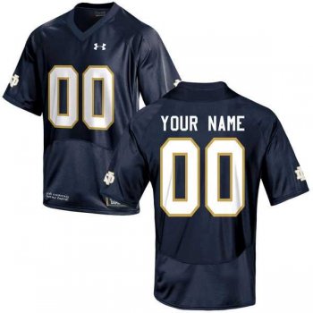 Notre Dame Fighting Irish Under Armour Navy Blue Custom College Football NCAA Jerseys