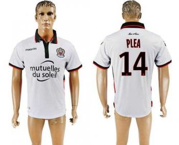 OGC Nice #14 Plea Away Soccer Club Jersey