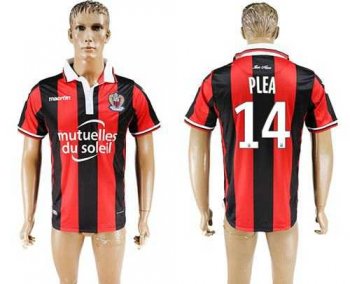 OGC Nice #14 Plea Home Soccer Club Jersey