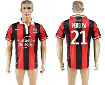 OGC Nice #21 Pereira Home Soccer Club Jersey