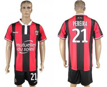 OGC Nice #21 Pereira Home Soccer Club Jersey