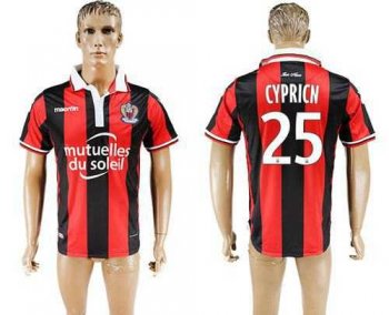 OGC Nice #25 Cypricn Home Soccer Club Jersey