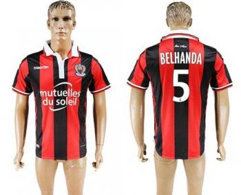 OGC Nice #5 Belhanda Home Soccer Club Jersey