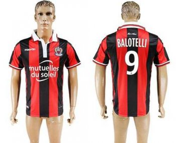 OGC Nice #9 Balotelli Home Soccer Club Jersey