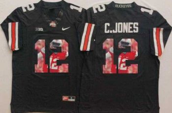 Ohio State Buckeyes #12 Cardale Jones Black Player Fashion Stitched NCAA Jersey