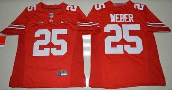 Ohio State Buckeyes #25 Mike Weber Jr. Red Stitched NCAA Jersey