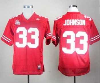 Ohio State Buckeyes #33 Pete Johnson Red Stitched NCAA Jersey