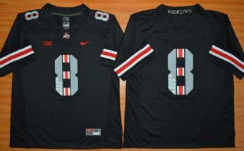 Ohio State Buckeyes #8 Championship Black Commemorative Stitched NCAA Jersey