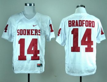 Oklahoma Sooners 14 Sam Bradford White College Football NCAA Jersey