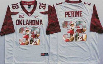 Oklahoma Sooners #32 Samaje Perine White Player Fashion Stitched NCAA Jersey