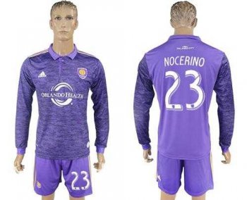 Orlando City SC #23 Nocerino Home Long Sleeves Soccer Club Jersey