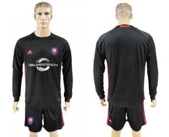 Orlando City SC Blank Black Long Sleeves Goalkeeper Soccer Club Jersey