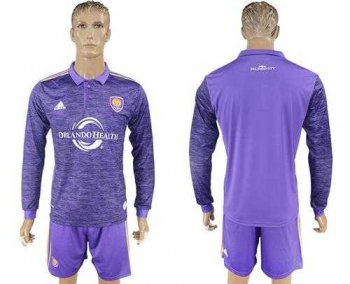 Orlando City SC Blank Home Long Sleeves Soccer Club Jersey