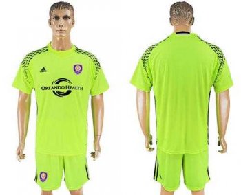 Orlando City SC Blank Shiny Green Goalkeeper Soccer Club Jersey