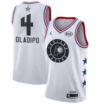 Nike Pacers #4 Victor Oladipo White NBA Jordan Swingman 2019 All-Star Game Jersey