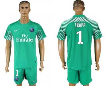 Paris Saint-Germain #1 Trapp Green Goalkeeper Soccer Club Jersey