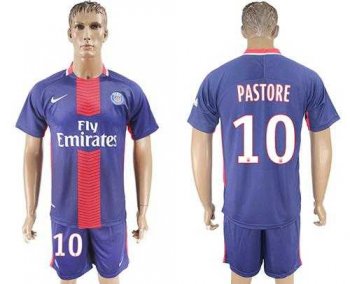 Paris Saint-Germain #10 Pastore Home Soccer Club Jersey