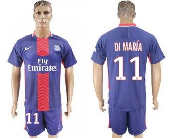 Paris Saint-Germain #11 Di Maria Home Soccer Club Jersey