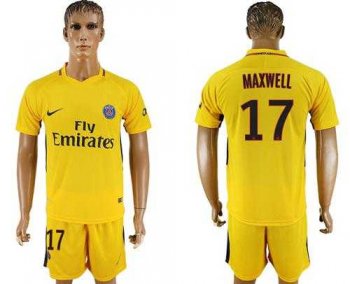 Paris Saint-Germain #17 Maxwell Away Soccer Club Jersey