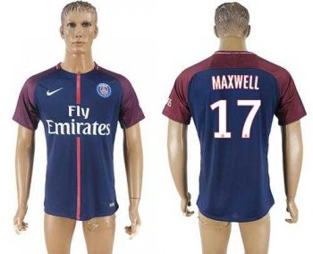 Paris Saint-Germain #17 Maxwell Home Soccer Club Jersey