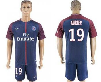 Paris Saint-Germain #19 Aurier Home Soccer Club Jersey