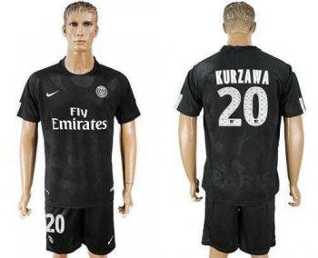 Paris Saint-Germain #20 Kurzawa Sec Away Soccer Club Jersey