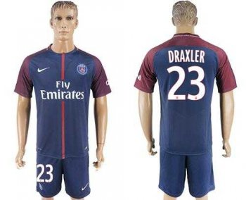 Paris Saint-Germain #23 Draxler Home Soccer Club Jersey