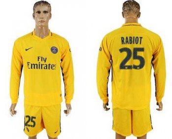 Paris Saint-Germain #25 Rabiot Away Long Sleeves Soccer Club Jersey